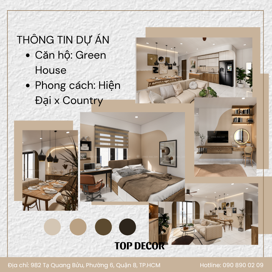 Thiết Kế Căn Hộ Theo Phong Cách Hiện Đại x Country